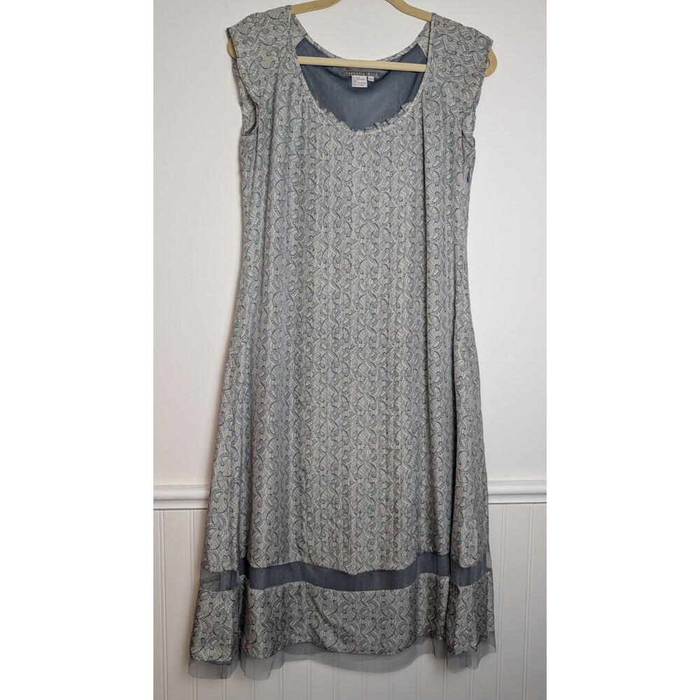 Isabella Bird Womens Dress 100% Silk Midi Size 6P Cottagecore Regency Feminine